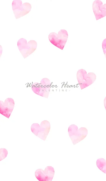 [LINE着せ替え] Watercolor Heart -VALENTINE- 7の画像1