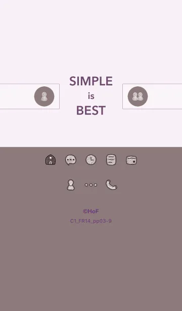 [LINE着せ替え] シンプルC1_14_ショコラ 紫3-9の画像1