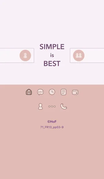 [LINE着せ替え] シンプル71_13_ピンク 紫3-9の画像1