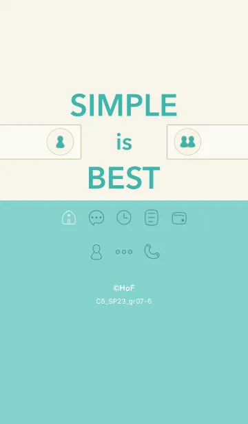 [LINE着せ替え] シンプルC5_23_グリーン7-6の画像1