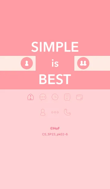 [LINE着せ替え] シンプルC5_23_ピンク2-6の画像1