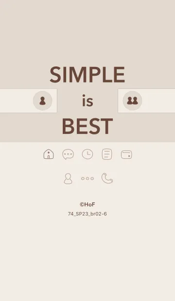 [LINE着せ替え] シンプル74_23_ブラウン2-6の画像1