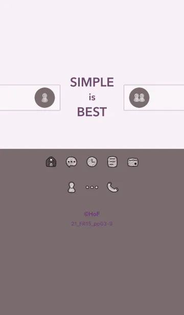[LINE着せ替え] シンプル21_15_ショコラ 紫3-9の画像1