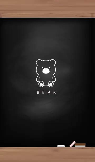 [LINE着せ替え] Black Board & BEAR 3の画像1