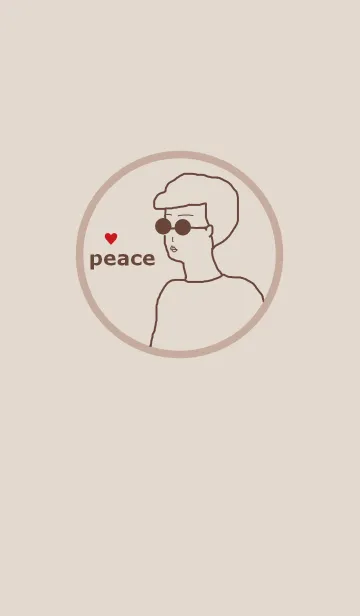 [LINE着せ替え] PEACE BOY (#16/mocha beige)の画像1