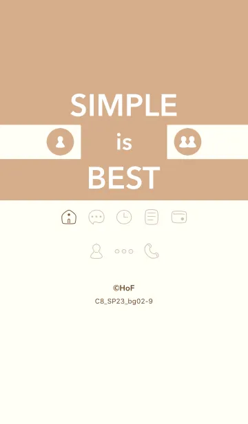 [LINE着せ替え] シンプルC8_23_ベージュ2-9の画像1