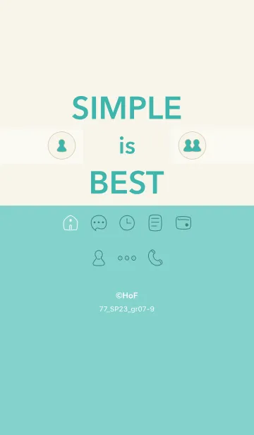 [LINE着せ替え] シンプル77_23_グリーン7-9の画像1