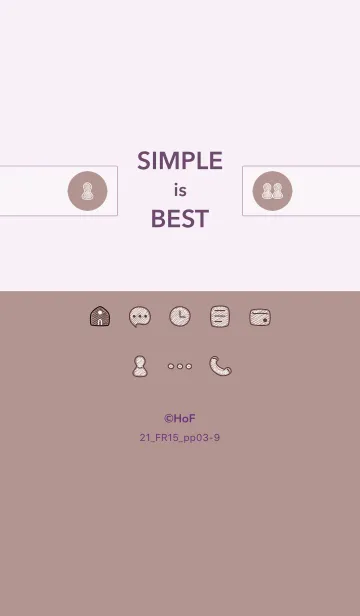 [LINE着せ替え] シンプル21_15_ピンク 紫3-9の画像1