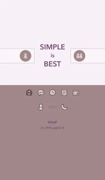 [LINE着せ替え] シンプル21_15_ピンク2 紫3-9の画像1