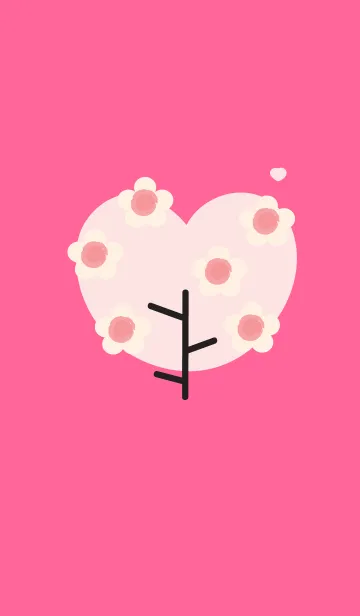 [LINE着せ替え] Lovey heart tree with lovely flower 66の画像1