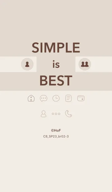 [LINE着せ替え] シンプルC8_23_ブラウン2-3の画像1