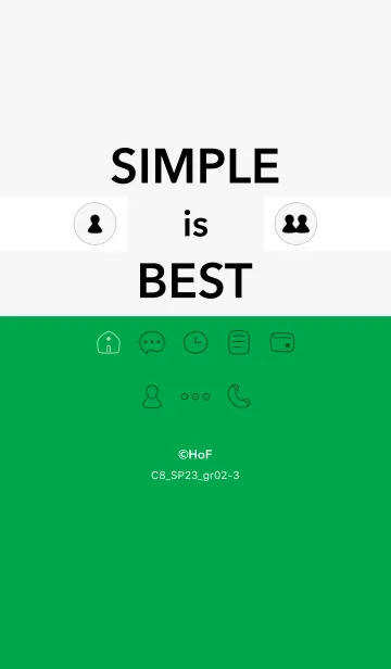 [LINE着せ替え] シンプルC8_23_グリーン2-3の画像1