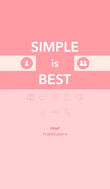 [LINE着せ替え] シンプル77_23_ピンク2-3の画像1