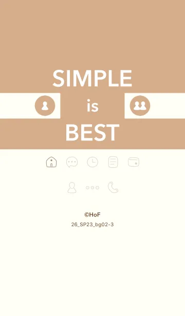 [LINE着せ替え] シンプル26_23_ベージュ2-3の画像1