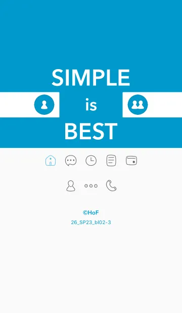 [LINE着せ替え] シンプル26_23_ブルー2-3の画像1