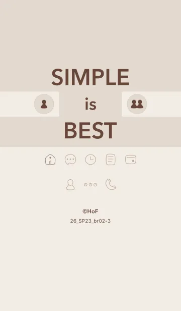 [LINE着せ替え] シンプル26_23_ブラウン2-3の画像1