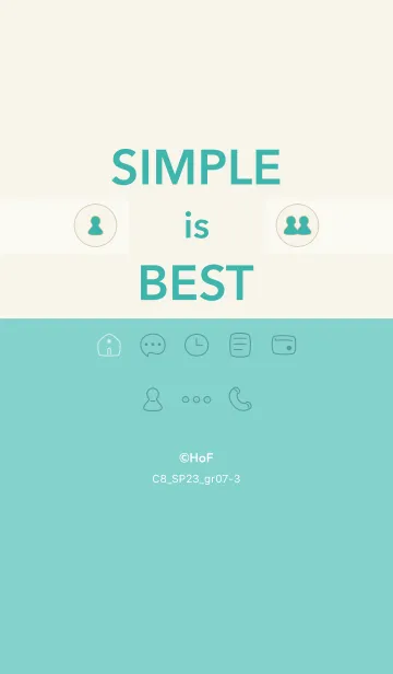 [LINE着せ替え] シンプルC8_23_グリーン7-3の画像1