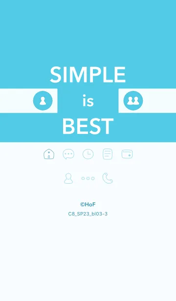 [LINE着せ替え] シンプルC8_23_ブルー3-3の画像1