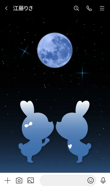 [LINE着せ替え] Moonlight rabbits 3の画像3