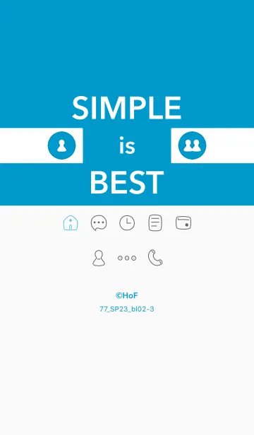 [LINE着せ替え] シンプル77_23_ブルー2-3の画像1