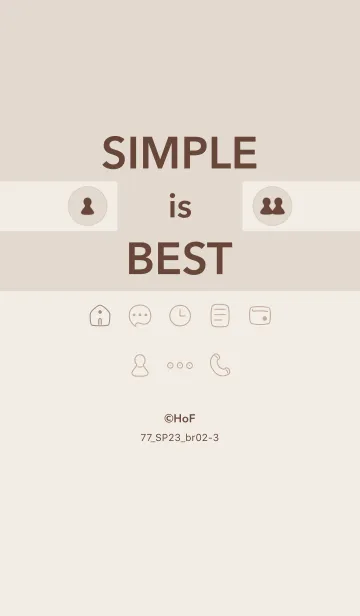 [LINE着せ替え] シンプル77_23_ブラウン2-3の画像1