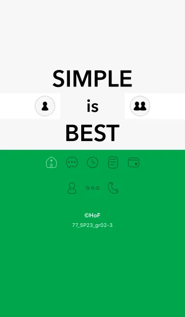 [LINE着せ替え] シンプル77_23_グリーン2-3の画像1