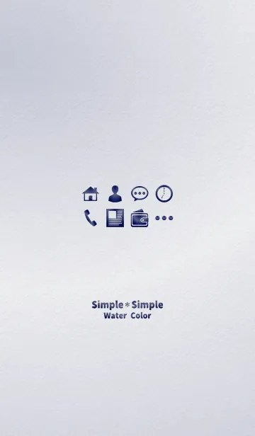 [LINE着せ替え] シンプル シンプル /水彩/ネイビーの画像1