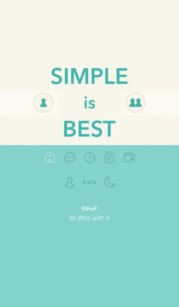 [LINE着せ替え] シンプル26_23_グリーン7-3の画像1