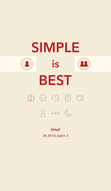 [LINE着せ替え] シンプル26_23_ベージュ3-3の画像1