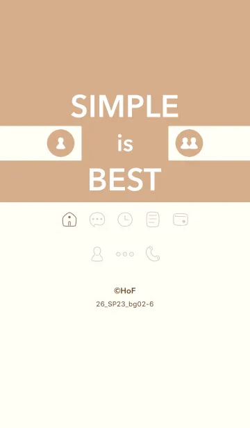 [LINE着せ替え] シンプル26_23_ベージュ2-6の画像1