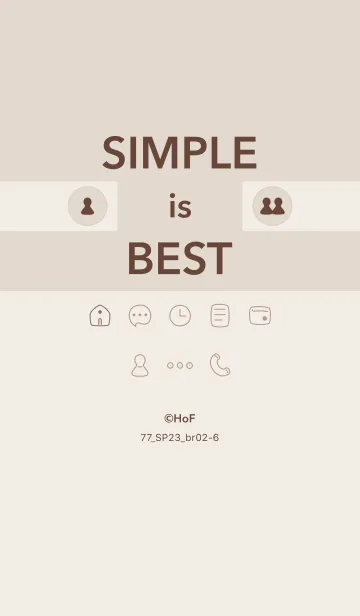 [LINE着せ替え] シンプル77_23_ブラウン2-6の画像1
