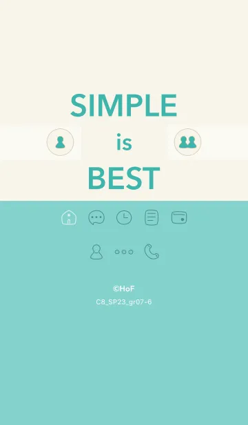[LINE着せ替え] シンプルC8_23_グリーン7-6の画像1