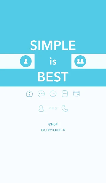 [LINE着せ替え] シンプルC8_23_ブルー3-6の画像1