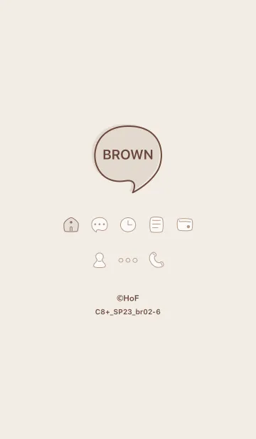 [LINE着せ替え] シンプルC8+23_ブラウン2-6の画像1
