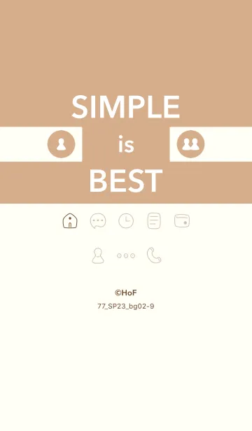 [LINE着せ替え] シンプル77_23_ベージュ2-9の画像1