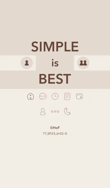 [LINE着せ替え] シンプル77_23_ブラウン2-9の画像1
