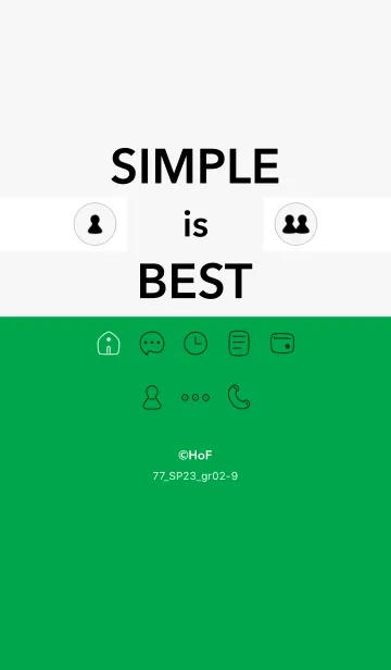 [LINE着せ替え] シンプル77_23_グリーン2-9の画像1