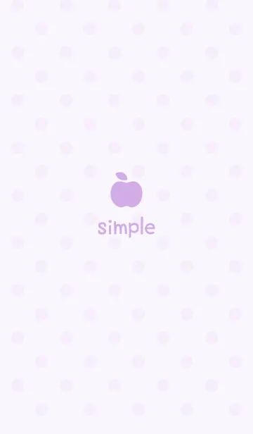 [LINE着せ替え] シンプルドットのリンゴ＊ガーリーパープルの画像1