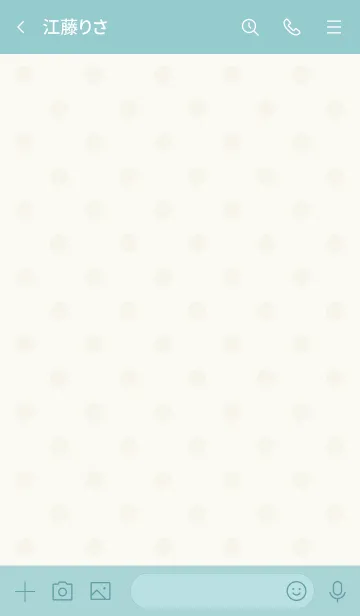 [LINE着せ替え] シンプルドットのリンゴ＊ミルキーグリーンの画像3