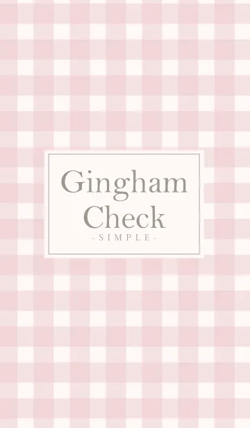 [LINE着せ替え] Gingham Check Natural Pink 12 -MEKYM-の画像1