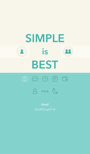 [LINE着せ替え] シンプルC8_23_グリーン7-9の画像1