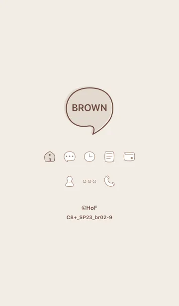 [LINE着せ替え] シンプルC8+23_ブラウン2-9の画像1