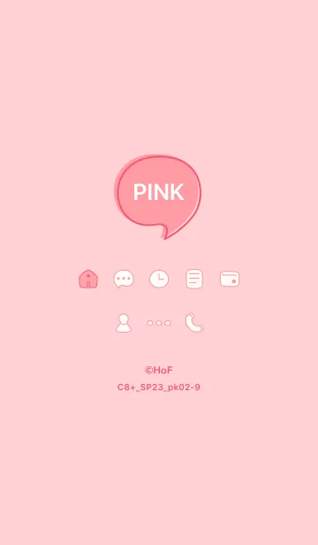 [LINE着せ替え] シンプルC8+23_ピンク2-9の画像1