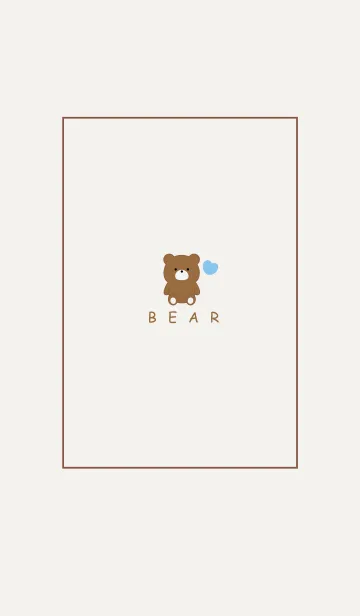 [LINE着せ替え] SIMPLE BEAR AND SMALL HEART 7の画像1