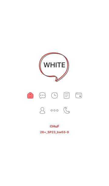 [LINE着せ替え] シンプル26+23_黒/白3-9の画像1