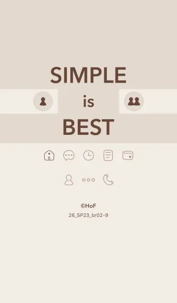 [LINE着せ替え] シンプル26_23_ブラウン2-9の画像1