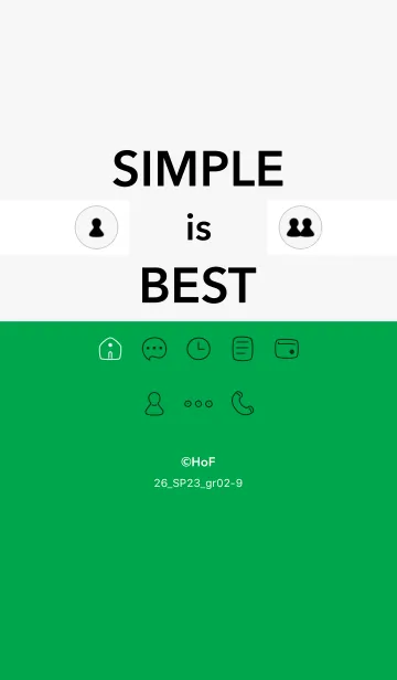 [LINE着せ替え] シンプル26_23_グリーン2-9の画像1