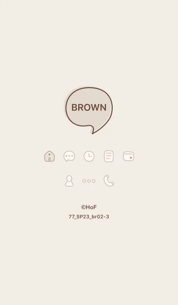 [LINE着せ替え] シンプル77+23_ブラウン2-3の画像1