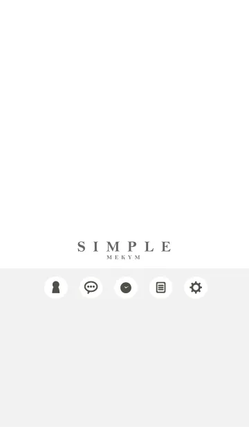 [LINE着せ替え] SIMPLE ICON WHITE. 17 -MEKYM-の画像1