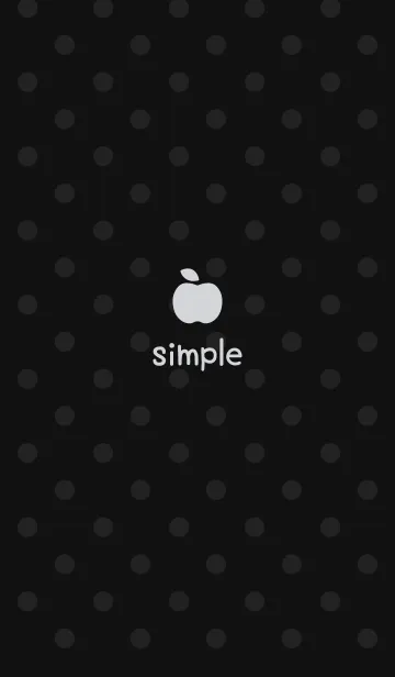 [LINE着せ替え] シンプルドットのリンゴ＊ブラックの画像1